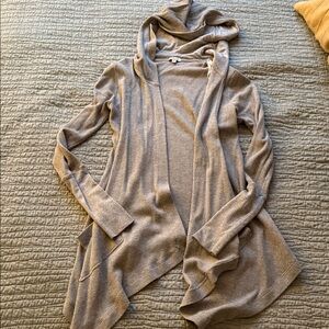 Splendid Light Gray Hooded Cardigan
